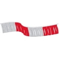 thumbnail interactive-video image 1 of Metallic Fringe Pennant Banner – 120' X 12", Red, Silver & Blue, Outdoor Advertising Sign 1 of 6