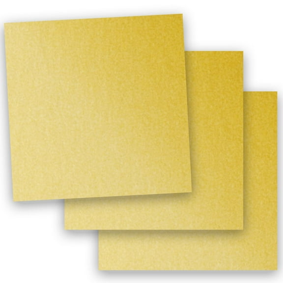 Metallic GOLD 12X12 (Square) Paper 105C Cardstock - 100 PK -- Pearlescent 12-x-12 Metallic Card Stock Paper - Business, Card Making, Designers, Professional and DIY Projects