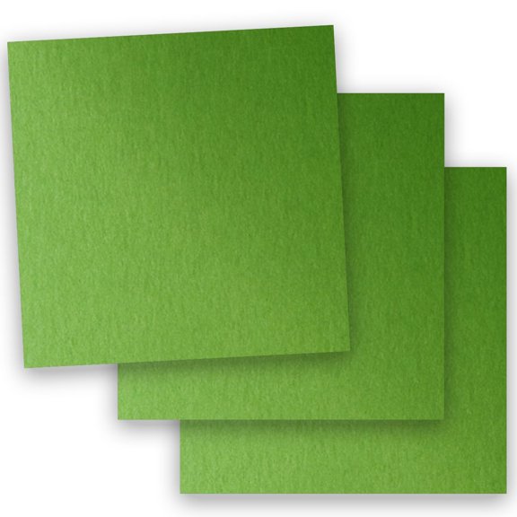 Metallic GREEN FAIRWAY 12X12 (Square) Paper 32T Lightweight Multi-use - 50 PK -- Pearlescent 12x12 Foldable Metallic Paper - Great for Business, Paper Flowers