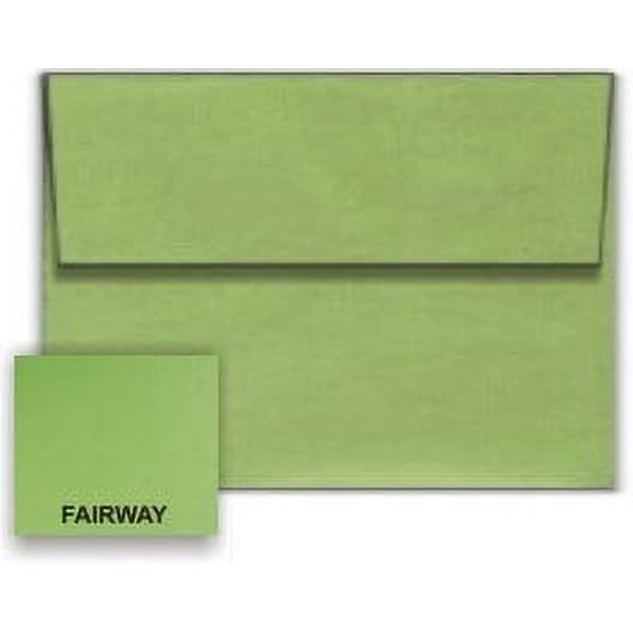 Metallic GREEN FAIRWAY A2 Envelopes 32T - 50 PK -- Shimmer-like A2 (4-3/8-x-5-3/4) 4X5 holds paper folded 4-ways -Great Invitation, Response and DIY Greeting Envelopes