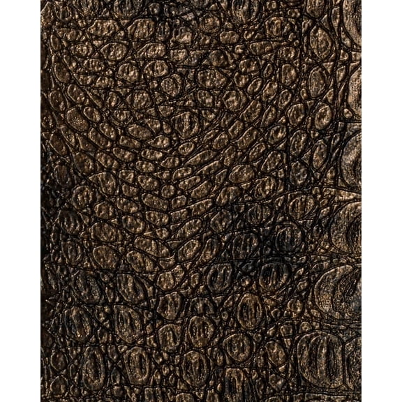 Burlap Fabrics Metallic Gator Faux Leather Gilt - 54 Inch Wide Premium Metallic Embossed Sold by the Yard