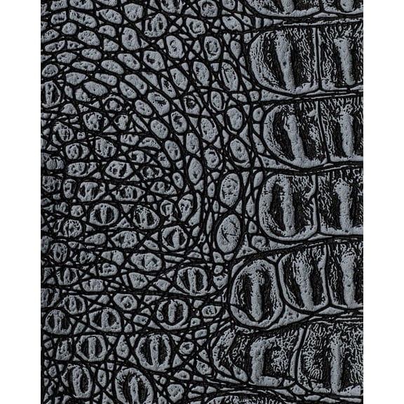 Burlap Fabrics Metallic Gator Faux Leather Jade - 54 Inch Wide Premium Metallic Embossed Sold by the Yard
