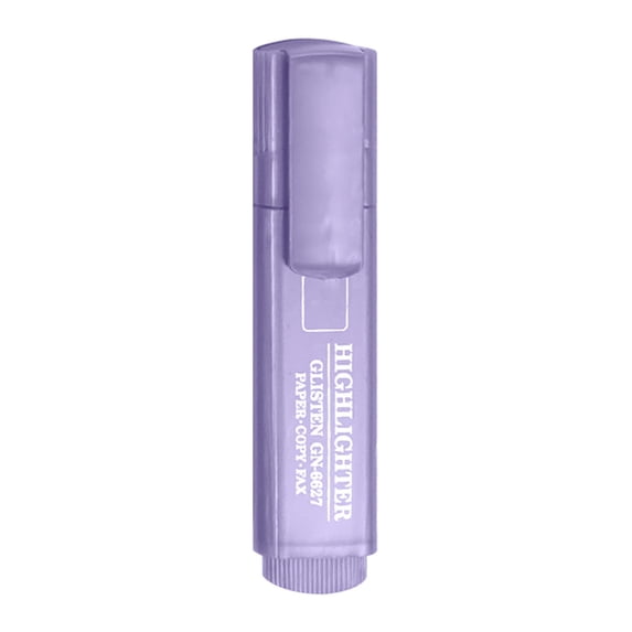 Metallic Glitter Highlighters Subtle Colors with Chisel Tips, Flexible Line Width and Smudge-Proof Water-Based Ink for Sparkling Note-Taking (Light Purple,1Pc)