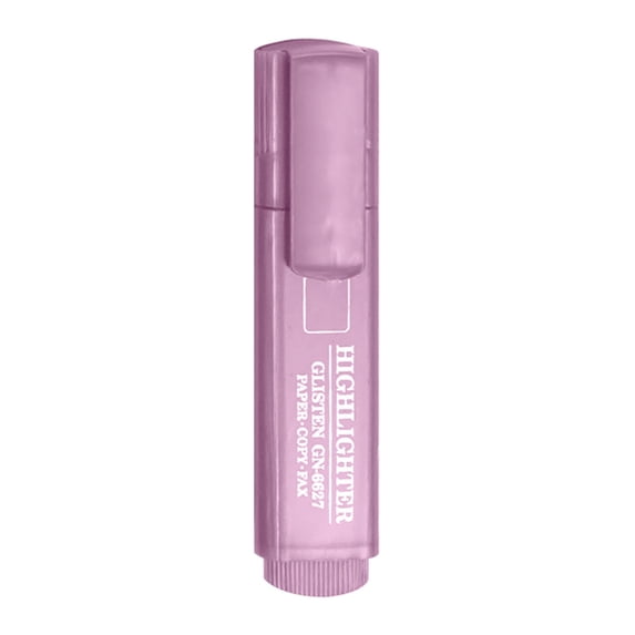 Metallic Glitter Highlighters Subtle Colors with Chisel Tips, Flexible Line Width and Smudge-Proof Water-Based Ink for Sparkling Note-Taking (Purple,1Pc)