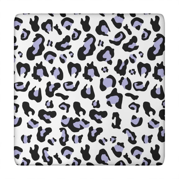 Metallic Glitter Leopard Pattern Tablecloth - Chic Abstract Design Washable Square Cover (34x34 Inch)