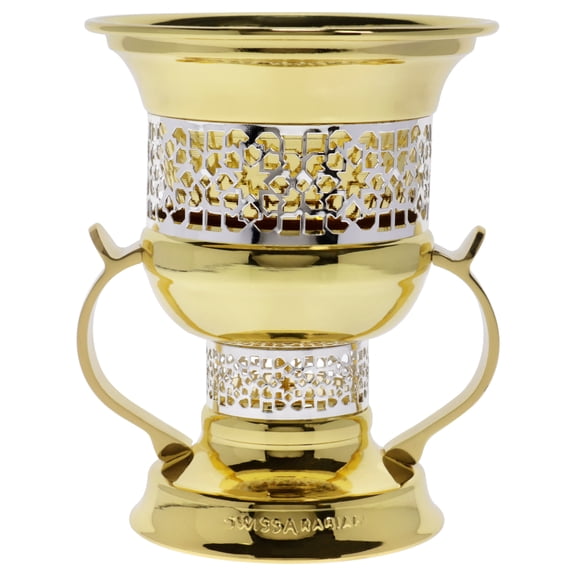 Metallic Goblet Charcoal Mubkhara Incense Burner - Large-Gold by Swiss Arabian for Unisex - 1 Pc Bakhoor