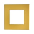 thumbnail image 1 of Metallic Gold Acid Free 16x16 Picture Frame Mats with White Core Bevel Cut for 8x8 Pictures - Fits, 1 of 4