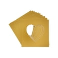 thumbnail image 1 of Metallic Gold Acid Free 7x7 Heart Picture Frame Mat with White Core Bevel Cut for 4x5 Pictures -, 1 of 3