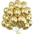 thumbnail image 1 of Metallic Gold Balloons 50 pcs 12 Inch Light Gold Balloons for Graduation Baby Shower Gender Reveal Christmas Wedding New Year Anniversaries Birthday Party Decorations Gold-G129, 1 of 12