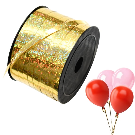 Metallic Gold Curling Ribbon, 100 Yds, Gift Wrapping Ribbon for Holiday, Party, Balloon & Craft Decor