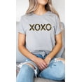 thumbnail image 1 of Metallic Gold Leopard Print XOXO Graphic Tee T-Shirt, 1 of 7