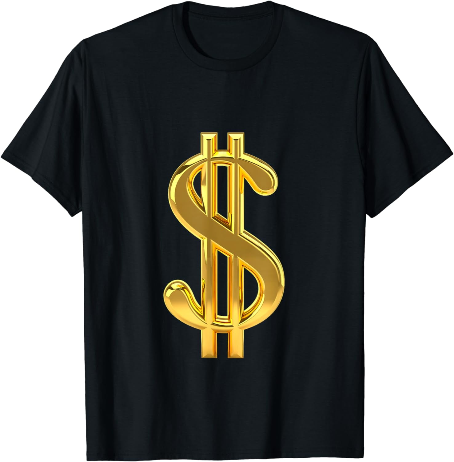 Metallic Gold Money Sign Dollar Bills Moolah T- Shirt Metallic Gold Money Sign Dollar Bills Moolah T- Shirt