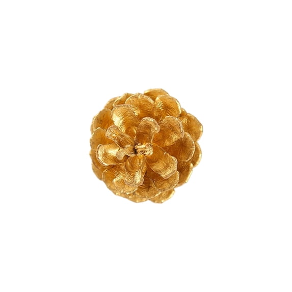Metallic Gold Pine Cones,1.2" Christmas Tree Pinecone Ornaments, Painted Natural Pinecone Decorations, Luxury Holiday Craft Embellishments, Winter Decor for Xmas Tree, Wreath, Mantel