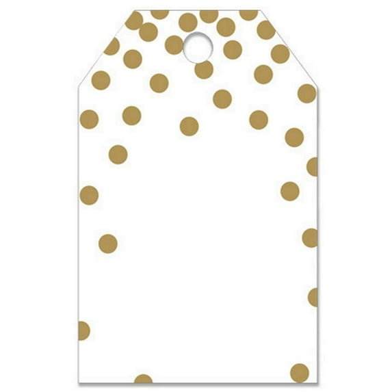 Metallic Gold Dots Printed Gift Tags - 2 1/4 x 3 1/2 (50)