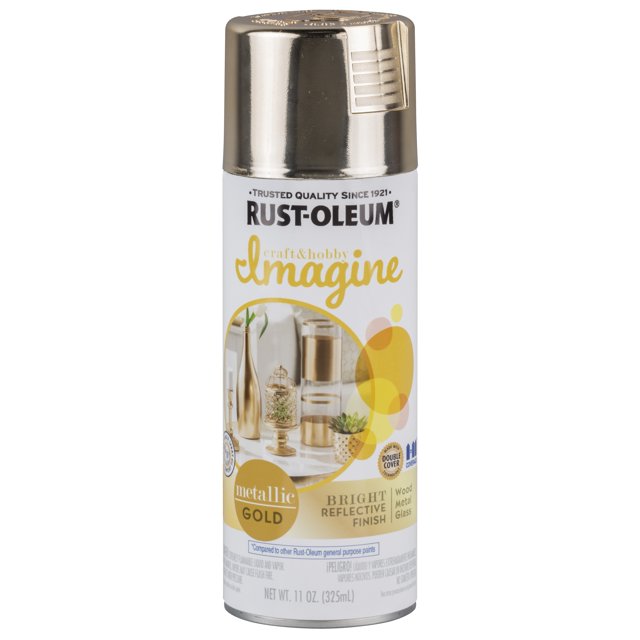 Metallic Gold, Rust Oleum Craft & Hobby Spray Paint, 12 oz