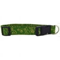 thumbnail image 1 of Metallic Gold Scrolls on Green Dog Collar - Size - X-Large, 1 of 1
