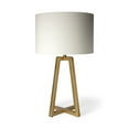 thumbnail image 1 of Metallic Gold Tone Geometric Table Lamp, 1 of 3
