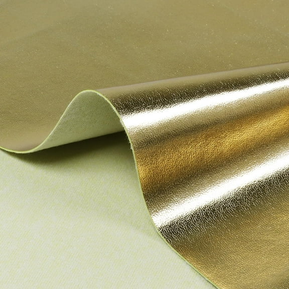 Metallic Golden Fabric, Shiny Synthetic Leather, Waterproof for Furniture Decoration Protection Replacement Renovate Sofa Seats Upholstery Car