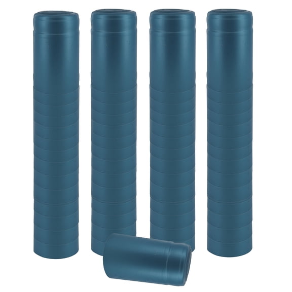 LD Carlson Metallic Solid Light Blue PVC Shrink Capsules (500 Bulk)