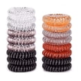 thumbnail image 1 of Metallic Luster Twisted Hair Ties (16 Pcs), Coil Hair Ties for Thick Hair, Ponytail Holder Hair Ties for Women , No Crease Hair Ties, Phone Cord Hair Ties for all Hair Types with Plastic Twisted, 1 of 6