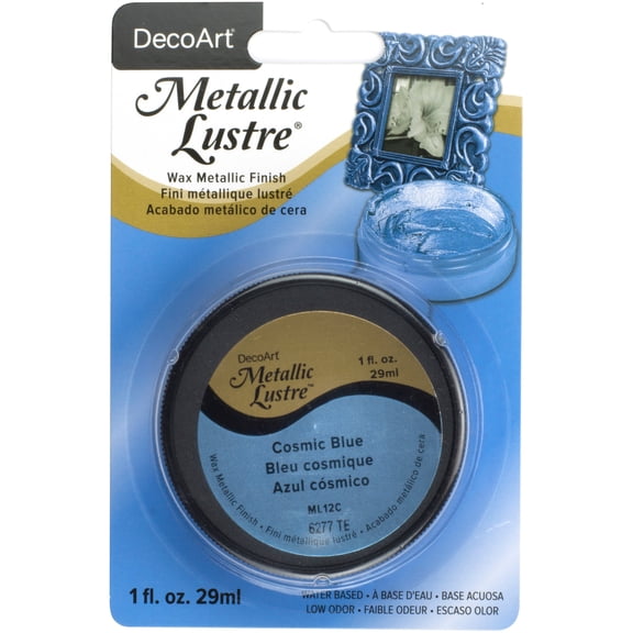 Metallic Lustre Wax Finish 1oz-Cosmic Blue