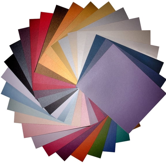 Metallic MULTICOLORED 8.5X11 (Letter) (28 colors / 4 sheets each) Variety Packs 32T Pearlescent 8-1/2-x-11 Foldable Everyday Metallic Paper - Professionals, Designers & Crafters