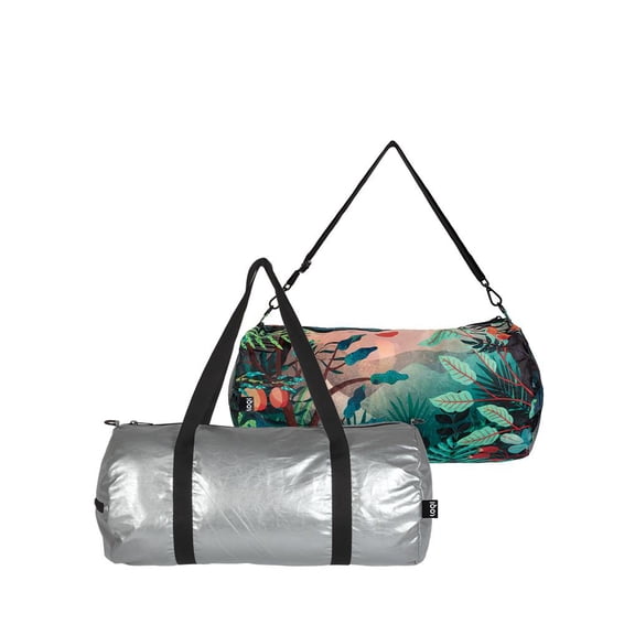 Metallic Matt Silver Weekender Travel Bag