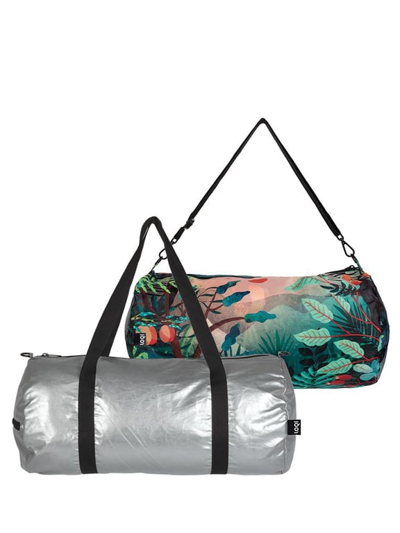 Metallic Matt Silver Weekender Travel Bag