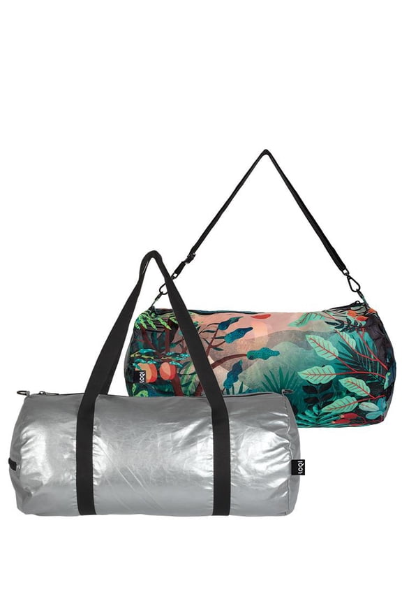 Metallic Matt Silver Weekender Travel Bag