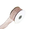 thumbnail image 1 of Metallic Micro Mesh Wired Ribbon, 1-1/2-Inch, 10-Yard - Rose Gold, 1 of 3