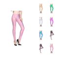 thumbnail image 1 of Metallic Mystique Leggings for Women 80s Outfit Leather Shiny Glitter Tights Trousers, 1 of 3