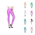 thumbnail image 1 of Metallic Mystique Leggings for Women 80s Outfit Leather Shiny Glitter Tights Trousers, 1 of 3