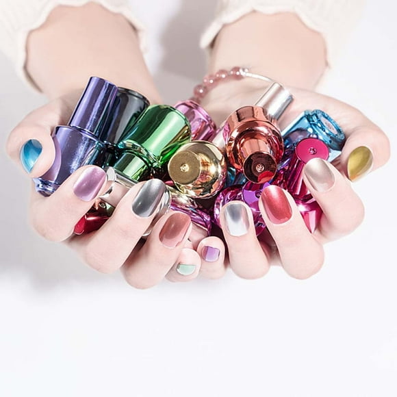 Metallic Nail Polish Magic Mirror Effect Chrome Nail Art Polish Varnish18ml