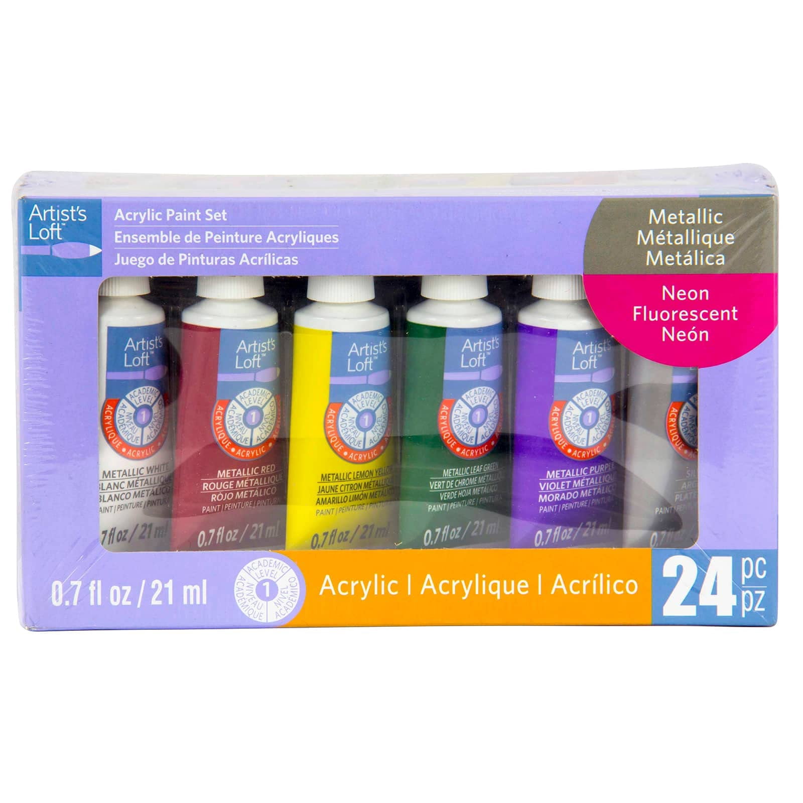 Metallic & Neon Acrylic Paint Set by Artist's Loft‚Ñ¢