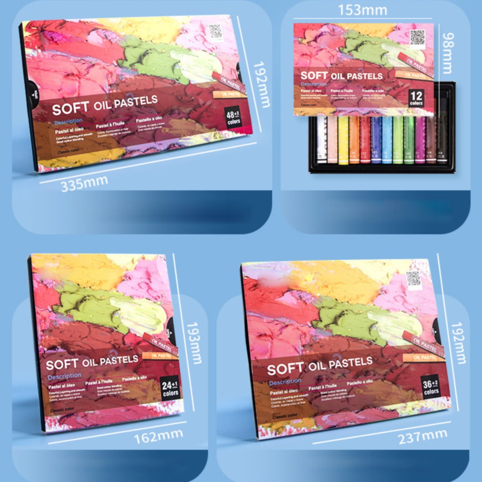 Metallic Oil Pastels Set of 48 Colors
