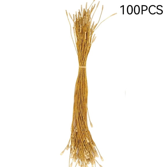 Metallic Ornament Hanging Cord Set, Gold, 100-Pack, precut cords, metallic finish, for ornaments, gift tags, crafts