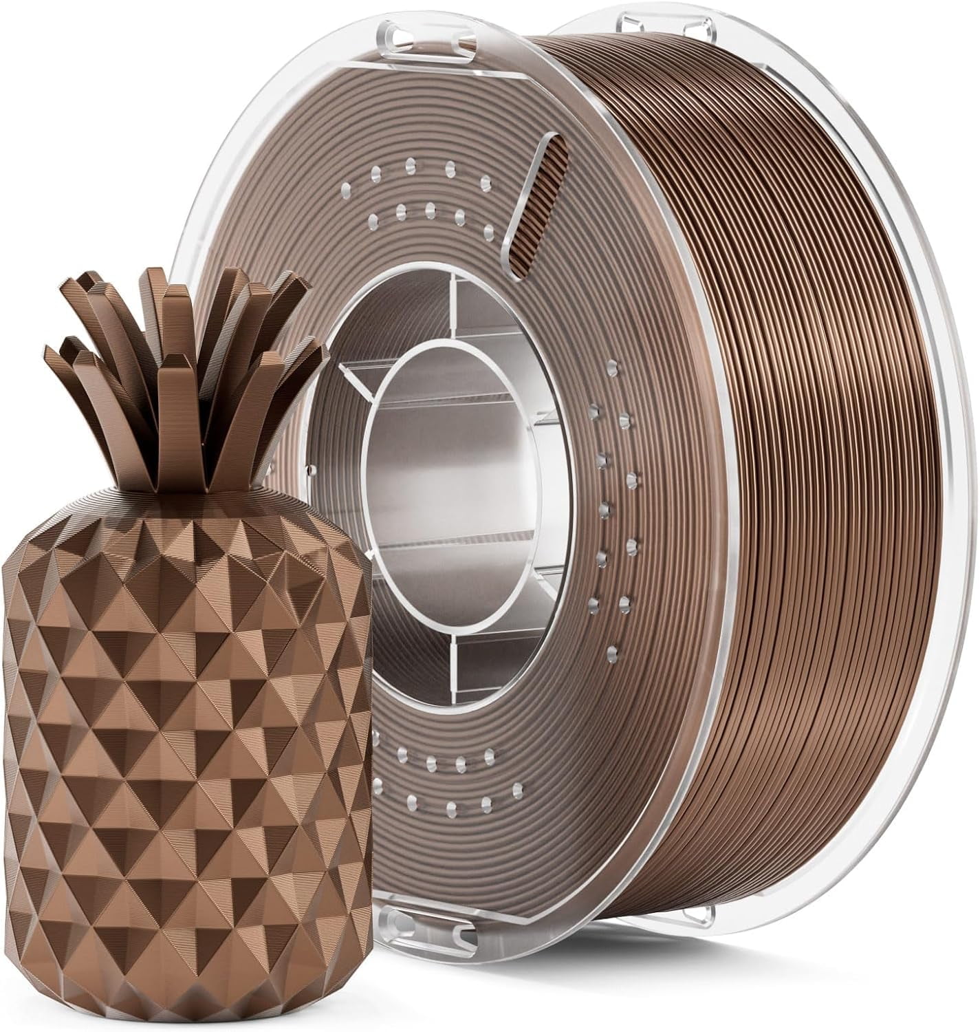 Metallic PLA Filament 1.75mm Metallic Bronze 1KG, Metal-Like Shiny 3D Printer Filament High Dimensional Accuracy, 1kg Spool (2.2lbs) Compatible with Most FDM 3D Printers
