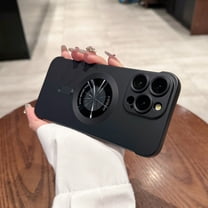 Metallic Paint Frameless Magnetic Phone Case for iPhone 15 Pro Max, Borderless Matte PC Ultra Thin Shockproof Protecitve Minimalist Lightweight Anti-Scratch Case for iPhone 15 Pro Max, Black