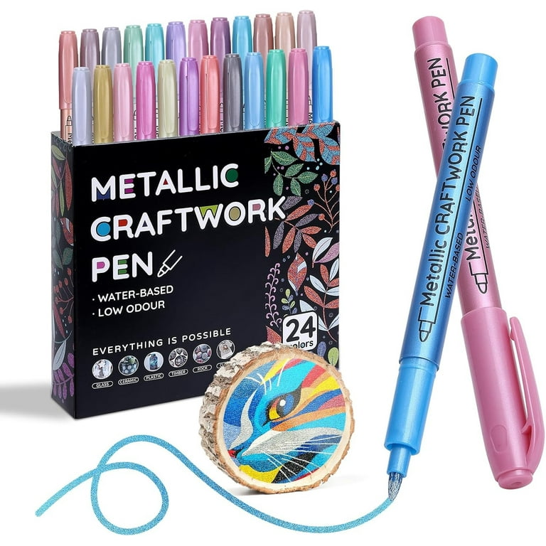 Metallic Paint Markers, Acrylic Paint Pens for Rock Painting