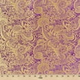 thumbnail image 1 of Metallic Paisley Gold Brocade Fabric 60" By Yard in Red Yellow White Purple Blue (Purple / Gold), 1 of 4