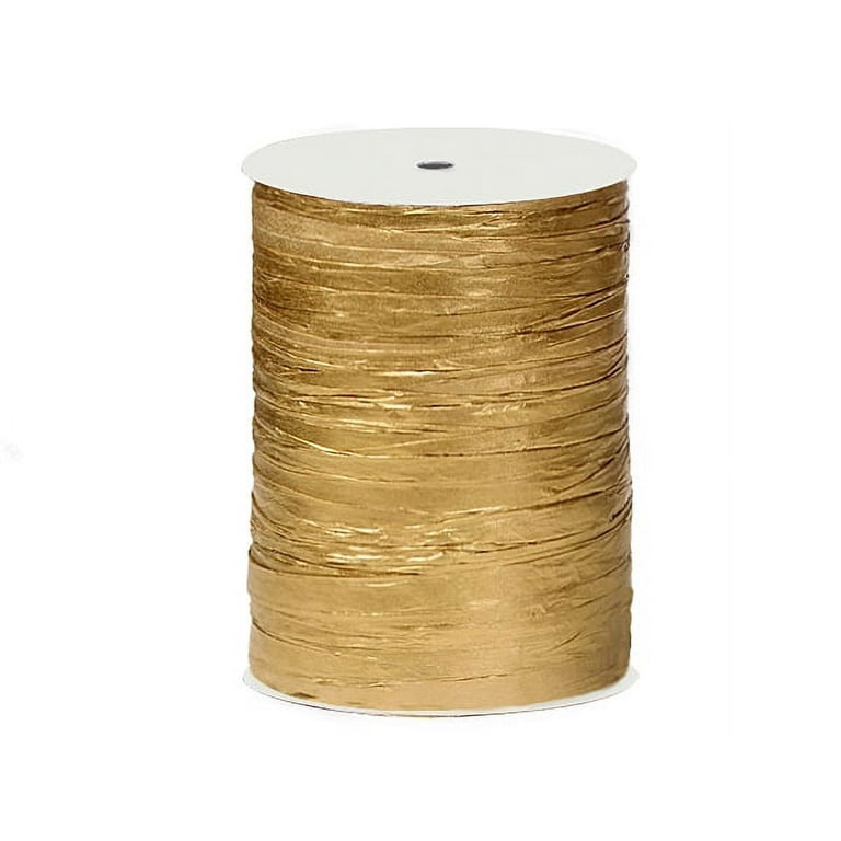 Metallic Paper Gold gift packaging Raffia Ribbon 