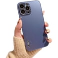 thumbnail image 1 of Metallic Pattern Simple Lens All-Inclusive Phone case, Multi-Color Optional, Shockproof and wear-Resistant, for iPhone 15 14 13 12 11 Pro Max Plus XS XR Phone Case (Dark Blue,iPhone 15 Pro), 1 of 7