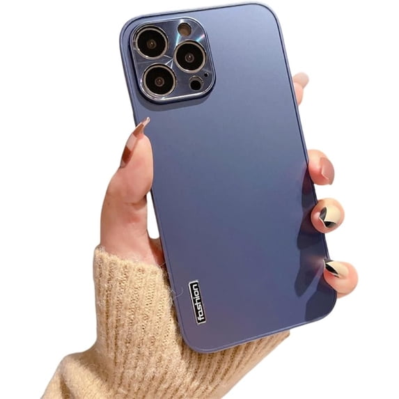 Metallic Pattern Simple Lens All-Inclusive Phone case, Multi-Color Optional, Shockproof and wear-Resistant, for iPhone 15 14 13 12 11 Pro Max Plus XS XR Phone Case (Dark Blue,iPhone 15 Pro)