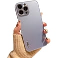 thumbnail image 1 of Metallic Pattern Simple Lens All-Inclusive Phone case, Multi-Color Optional, Shockproof and wear-Resistant, for iPhone 15 14 13 12 11 Pro Max Plus XS XR Phone Case (Blue,iPhone 15), 1 of 7