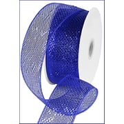Metallic Poly Deco Mesh Ribbon 2.5 x 25 Yards, Royal Blue RS200425