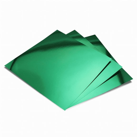 Hygloss Products Metallic Foil Board Sheets - 12 x 12 Inches - Green, 10 Pack