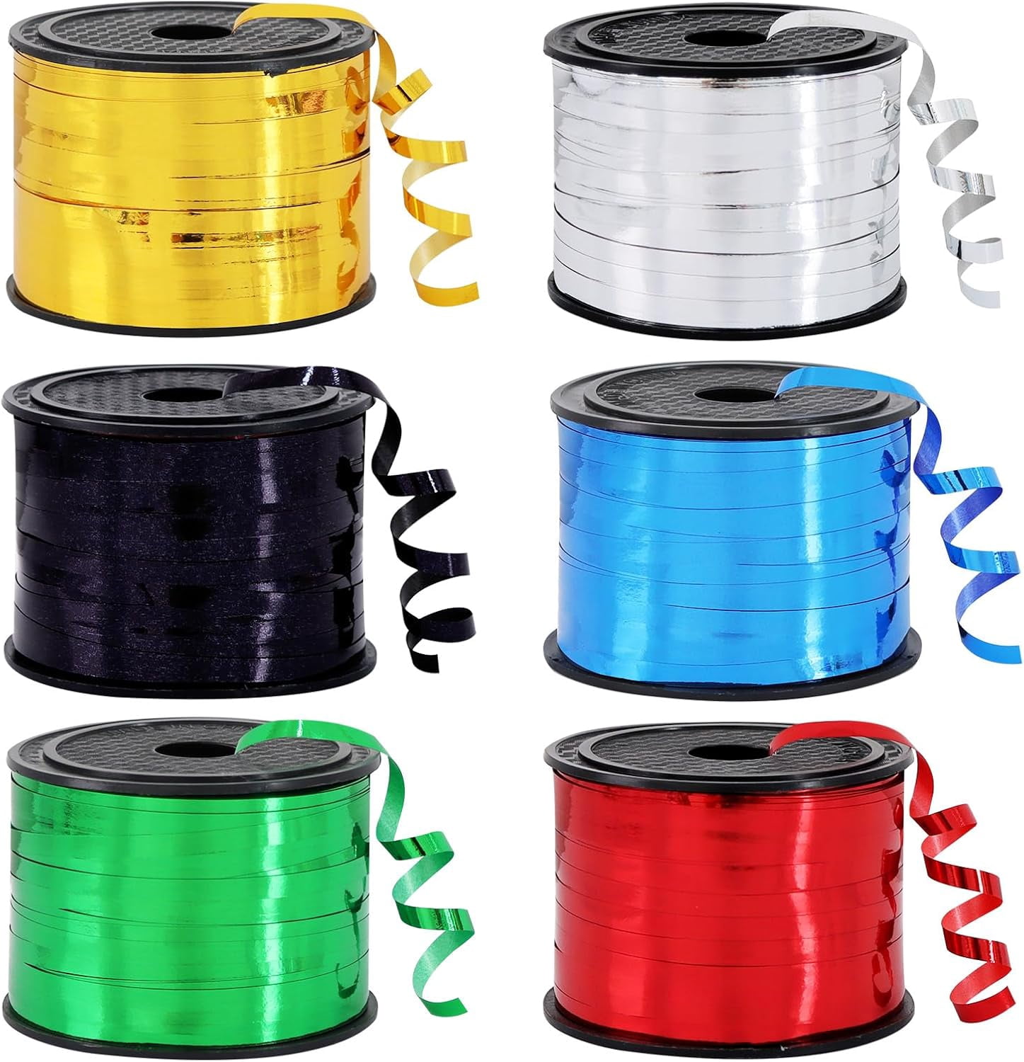 Metallic Primary Colors Curling Ribbon Balloon String for DIY Decor ...