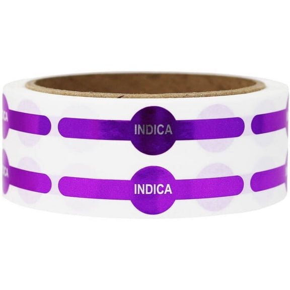 Metallic Purple Pre-Roll Safety Tamper Vial Tube Labels | 0.6 x 2.5" - 500 Pack | InStockLabels.com