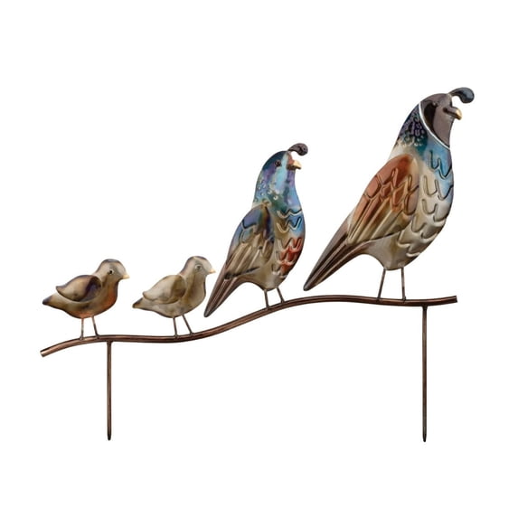 Metallic Quail Family Stake