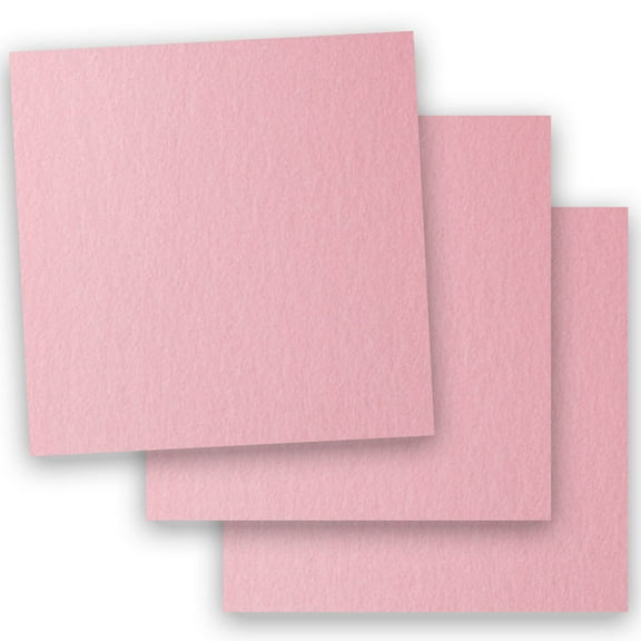 Metallic ROSE QUARTZ 12X12 (Square) Paper 32T Lightweight Multi-use - 50 PK - Pearlescent 12x12 Foldable Everyday Metallic Paper - Great for Business, Paper Flowers
